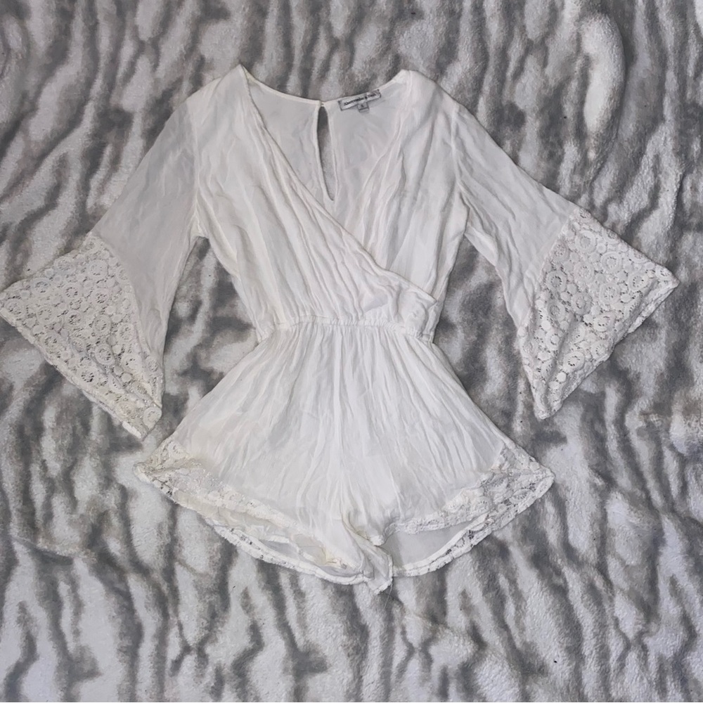 White Flowy Romper